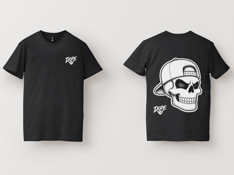 DOPE Snapback Skull Tee