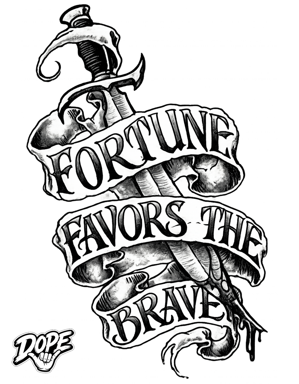 DOPE Fortune Favors The Brave Tee