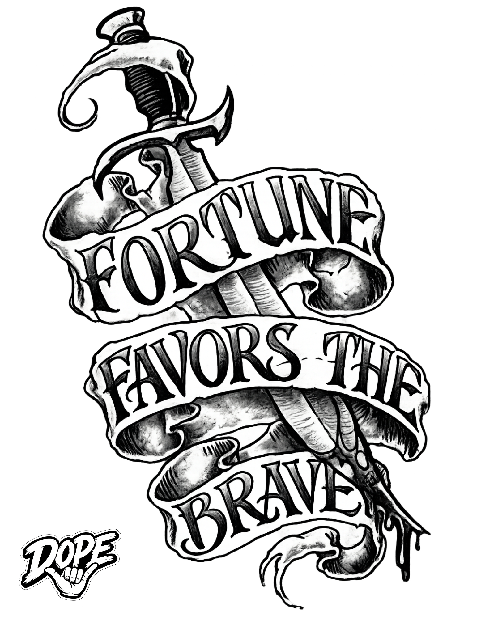DOPE Fortune Favors The Brave Tee