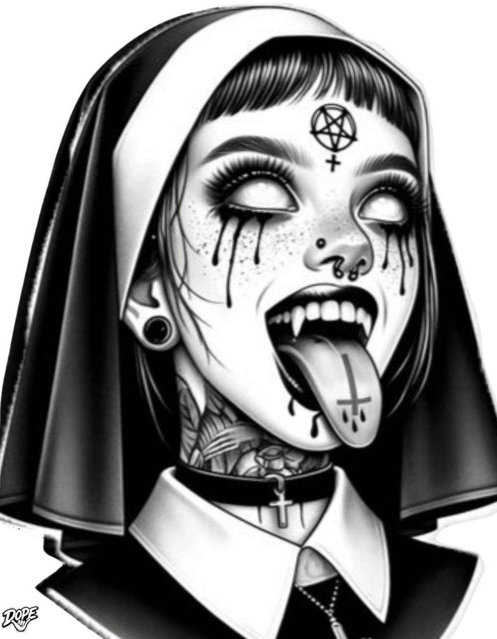 DOPE Goth Nun Tee