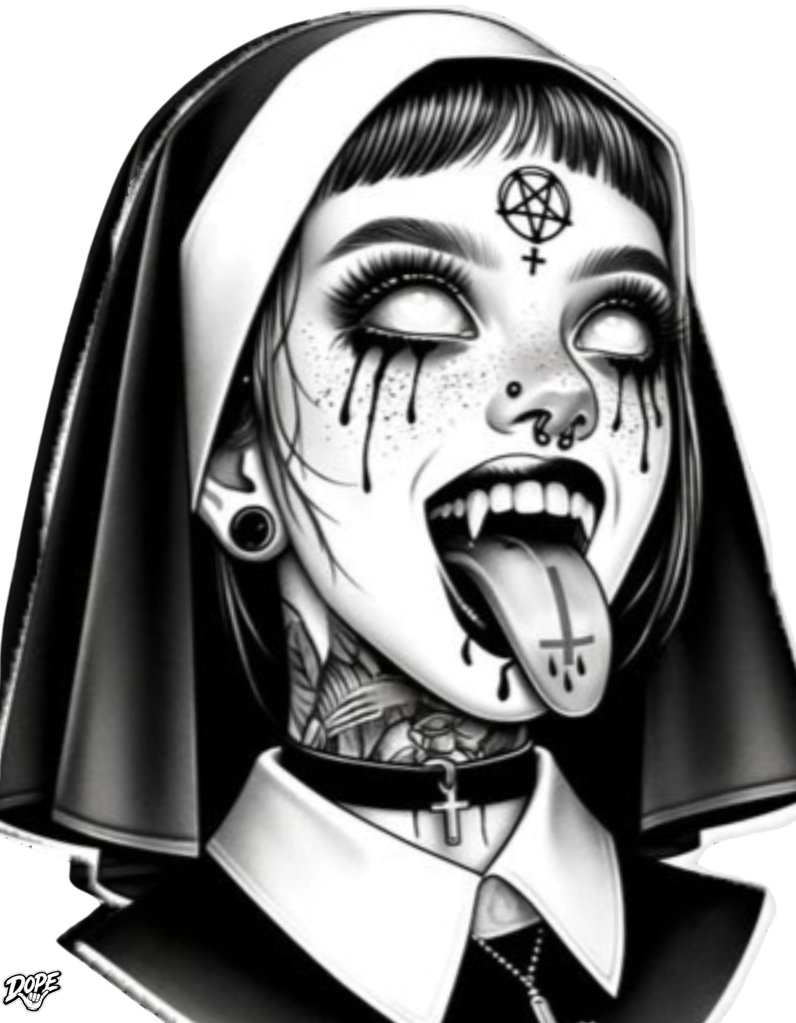 DOPE Goth Nun Tee